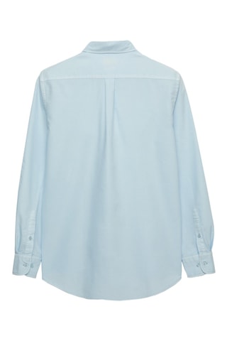 Chemise regular en coton biologique - Bleu