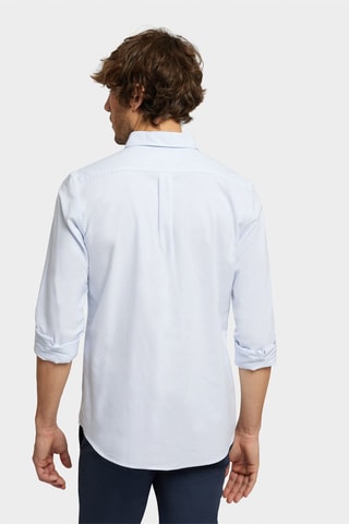 Chemise regular en coton biologique - Bleu
