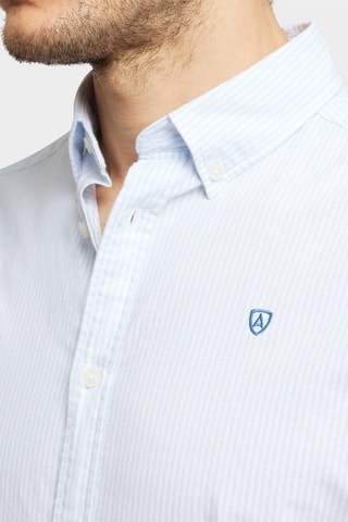 Chemise regular en coton biologique - Bleu