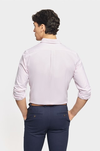 Chemise regular en coton biologique - Corail