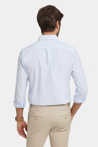 Chemise regular en coton biologique - Bleu