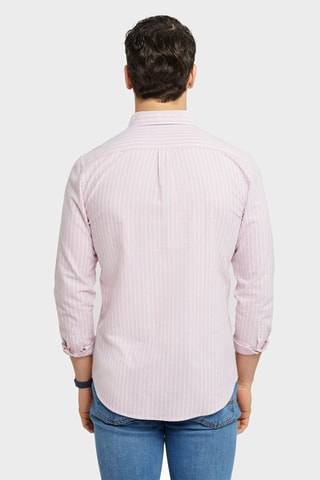 Chemise regular en coton biologique - Corail