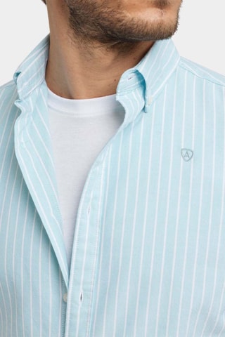 Chemise regular en coton biologique - Turquoise