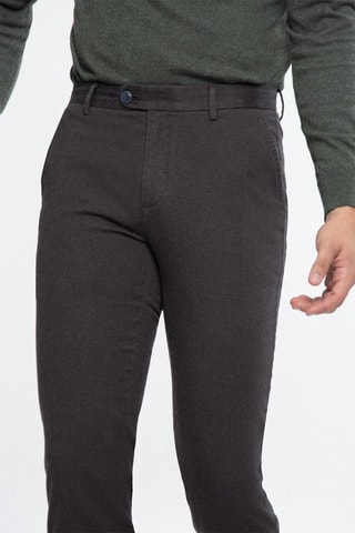 Pantalon slim - Marron