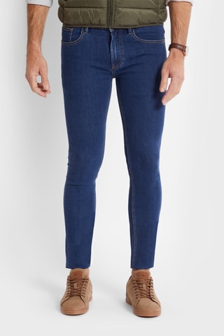 Calças de ganga skinny - Azul-escuro - Azul