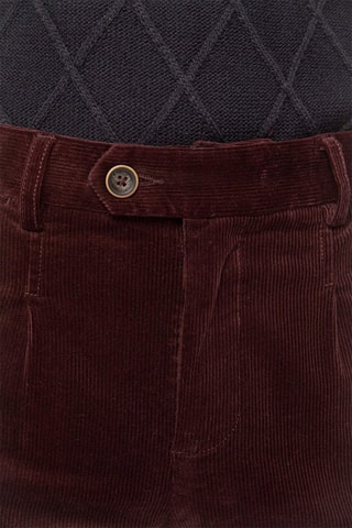 Pantalon slim en velours - Rouge