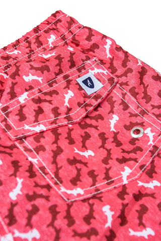 Short de bain - Rouge