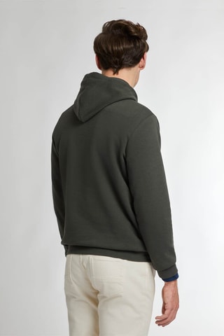 Sweat com capuz - Castanho - Verde