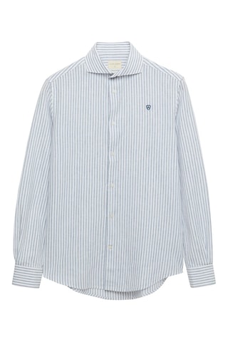 Chemise regular en lin - Bleu