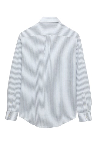 Chemise regular en lin - Bleu
