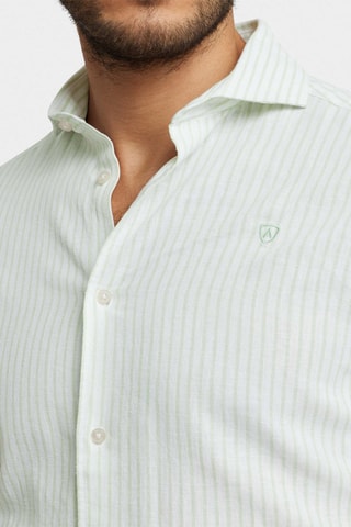 Chemise regular en lin - Vert