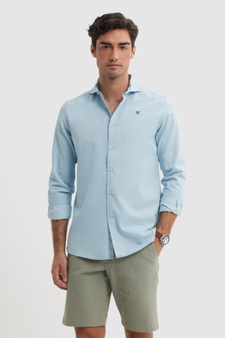 Chemise regular en jean - Bleu