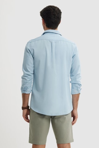 Chemise regular en jean - Bleu