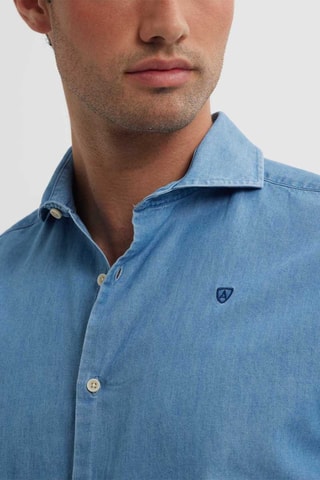 Chemise regular en jean - Bleu marine