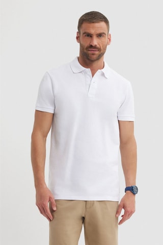 Polo regular - Blanc