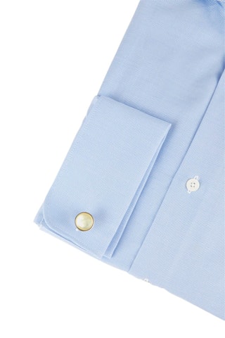 Camisa slim - Branco - Azul