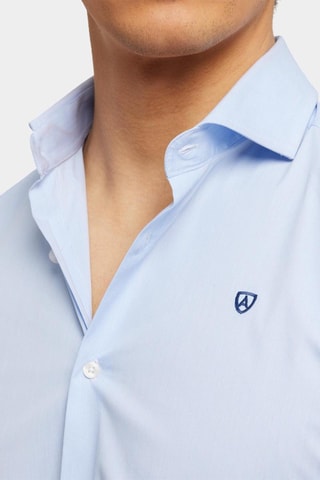 Camisa slim - Azul-celeste - Azul