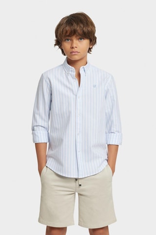 Chemise en coton biologique - Bleu