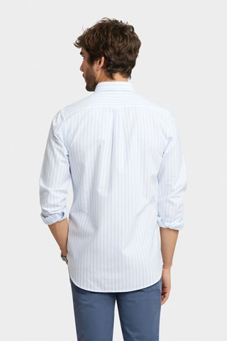 Chemise regular en coton biologique - Bleu