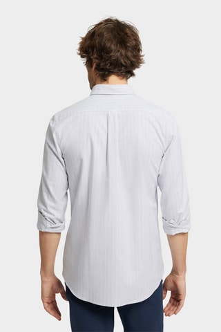 Chemise regular en coton biologique - Gris