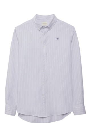 Chemise regular en coton biologique - Gris