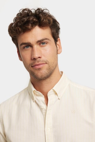 Chemise regular en coton biologique - Jaune