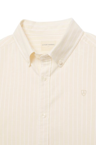 Chemise regular en coton biologique - Jaune