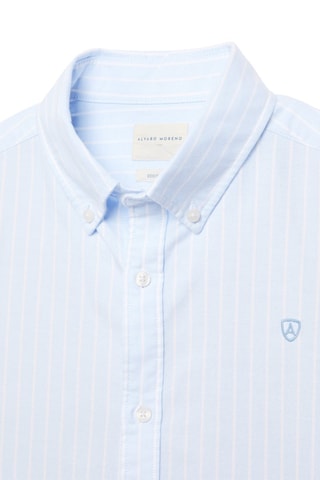 Chemise regular en coton biologique - Bleu