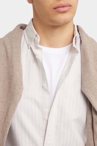 Chemise regular en coton biologique - Beige