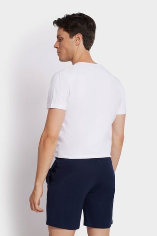 Pijama - Branco e azul-marinho - Branco