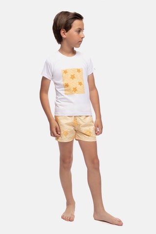 Short de bain - Jaune