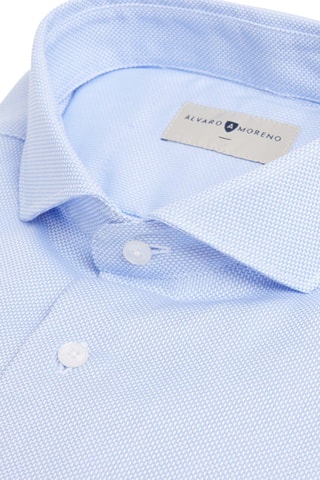 Camisa slim - Azul-celeste - Azul