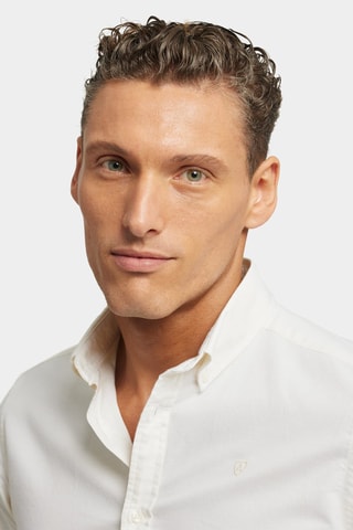 Chemise regular en coton biologique - Jaune
