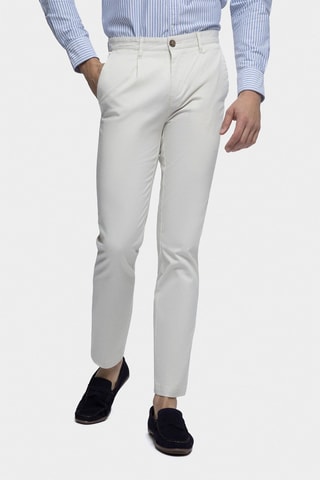 Pantalon slim - Écru