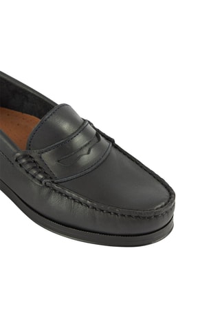 Mocassins en cuir - Bleu marine
