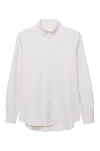 Chemise regular en coton biologique - Beige