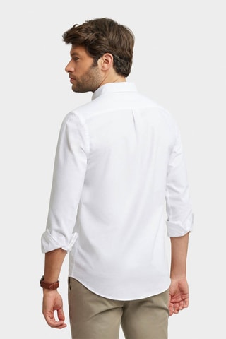 Chemise regular en coton biologique - Blanc