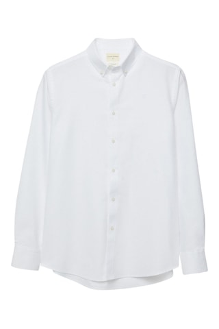 Chemise regular en coton biologique - Blanc
