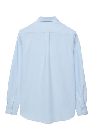 Chemise regular en coton biologique - Bleu