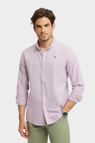 Chemise regular en coton biologique - Rouge