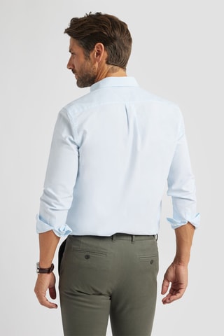 Chemise regular en coton biologique - Bleu