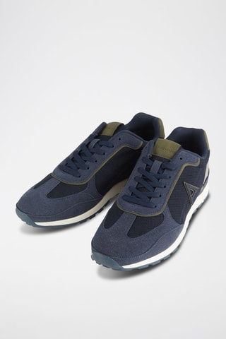 Baskets en cuir - Bleu marine