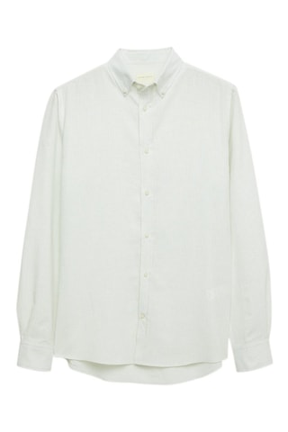 Chemise regular en lin - Vert