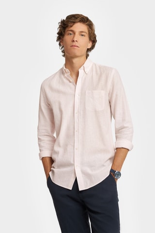 Chemise regular en lin - Rose