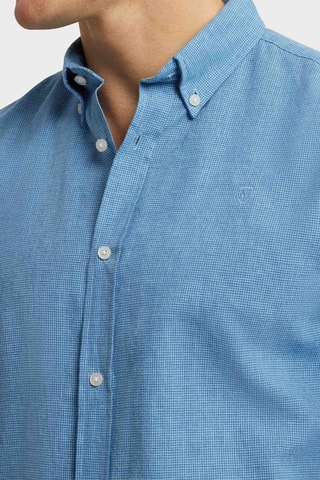 Chemise regular en lin - Bleu