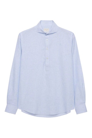 Chemise regular en lin - Bleu