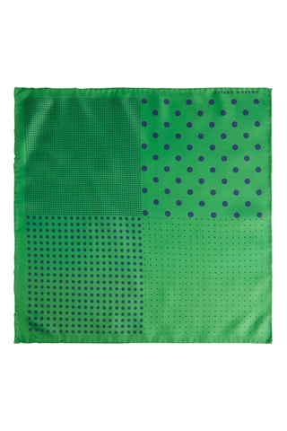 Lenço quadrado - Azul - Verde
