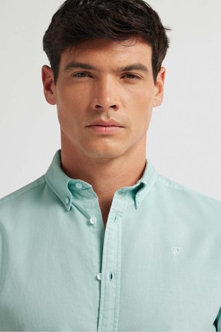 Chemise regular en coton biologique - Bleu clair