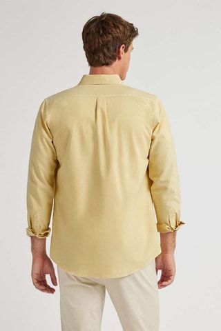 Chemise regular en coton biologique - Jaune