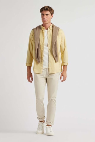Chemise regular en coton biologique - Jaune